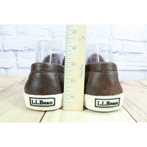 LL Bean Mountainville Shoes Penny Slip On Leather Brown Size 8 M - Picture 6 of 9